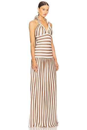 Mayle Vasquez Eco Maxi Dress in Taupe
