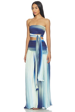 Mayle Vasquez Caliente Crop Top in Blue,Green