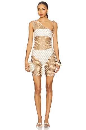 Serene Hand Crochet One Shoulder Mini Dress My Beachy Side
