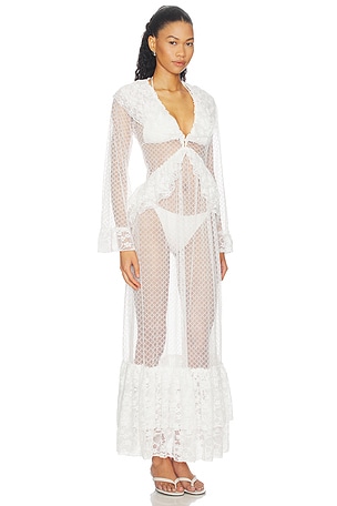 My Beachy Side Laurel Maxi Dress in Ivory. Size M. Also