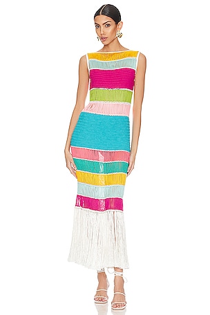 x REVOLVE Rainbow Midi Dress My Beachy Side