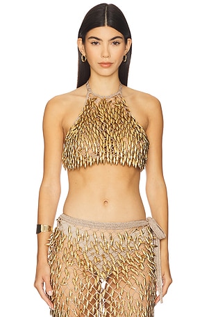 Adora Hand Crochet Beaded Halter Top My Beachy Side