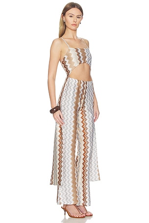 My Beachy Side Vina Top in Brown,White