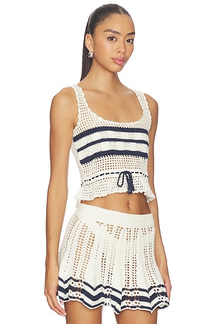 My Beachy Side Amie Hand-crocheted Top in White