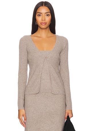 Wool Cashmere Ribbed Single Button CardiganNAADAM$250