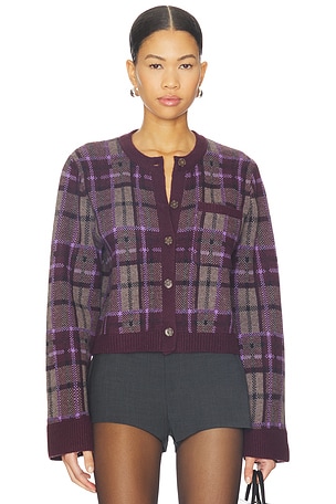 Luxe Plaid Jacquard Cardigan NAADAM
