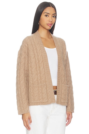 NAADAM Ultra Luxe Cashmino Cardigan in Brown. Size XS. Also