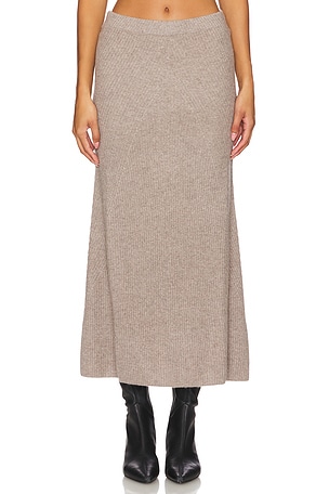 Wool Cashmere Ribbed Everyday Skirt NAADAM