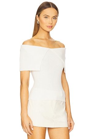 NAADAM Luxe Cotton Silk Top in Ivory