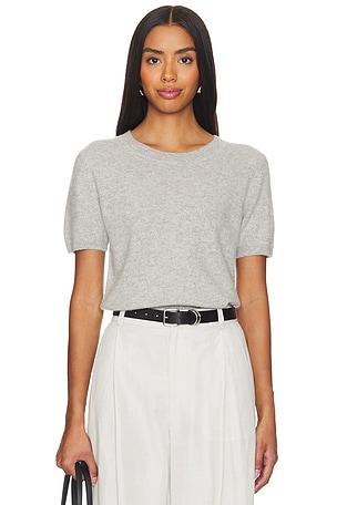 Cashmere Short Sleeve Cropped Pullover NAADAM