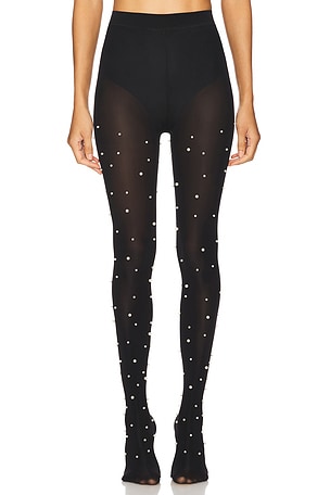 Tights With Pearl Embellishment Nadine Merabi