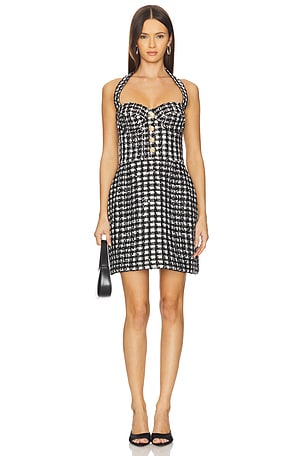 Esme Dogtooth Mini Dress Nadine Merabi