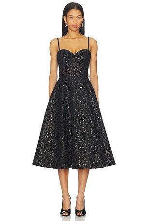 Beaded Embellished Skater Midi Dress Nadine Merabi