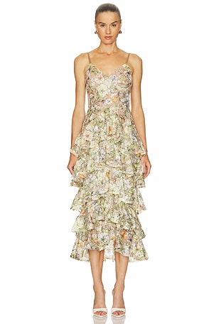 Saffron Floral Dress Nadine Merabi