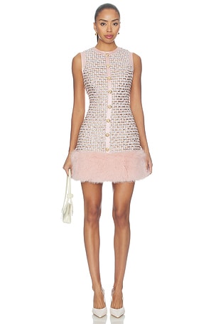 Pink Boucle Mini Dress Nadine Merabi