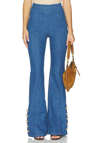Charlotte Vintage Wash Denim Trousers Nadine Merabi