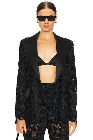 Floral Velvet Lace Blazer Nadine Merabi