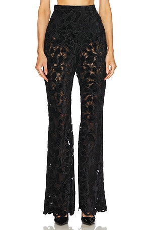 Floral Velvet Lace Trousers Nadine Merabi