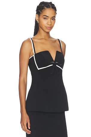 Nadine Merabi Anais Bow Top in Black
