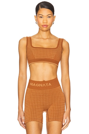 Houndstooth Wool Bralette Nagnata