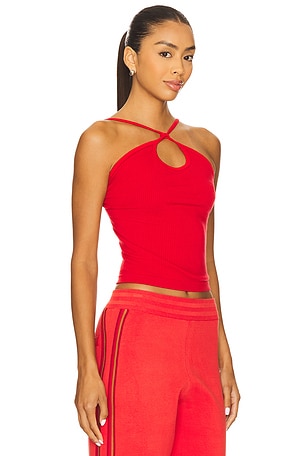 Nagnata Surya Wool Tank Top in Red