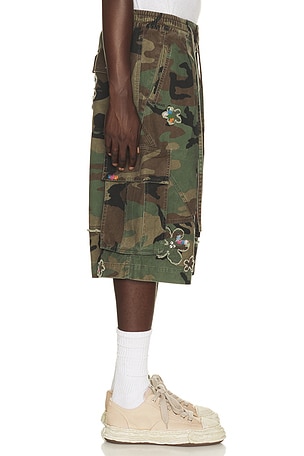 Nahmias Floral Patch Crystal Camo Short in Multi