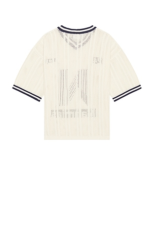 Nahmias Knit Tech N Football Shirt in Ivory