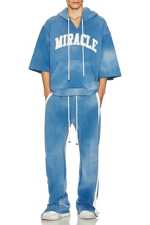 Nahmias Miracle Cut Off Hoodie in Blue