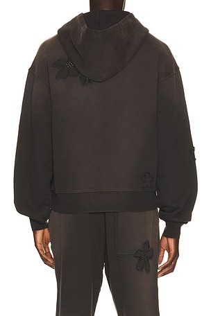 Nahmias Flower Patch Hoodie in Black