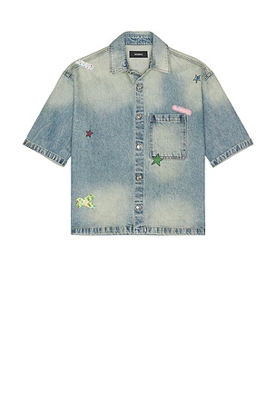 Denim Bandaid Short Sleeve Shirt Nahmias