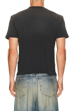 Nahmias Say No Open Hem Fitted Tee in Black