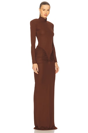 The New Arrivals by Ilkyaz Ozel Darja Dress in Brown