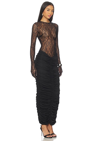 The New Arrivals by Ilkyaz Ozel Vivienne Lace Maxi Dress in Black