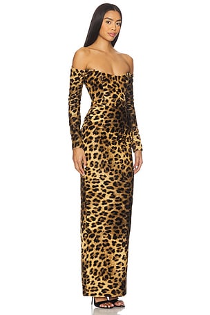 The New Arrivals by Ilkyaz Ozel Farah Cotton Maxi Dress in Brown