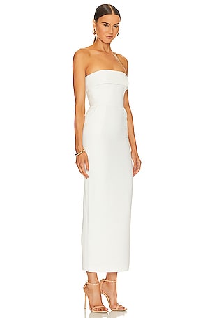 The New Arrivals by Ilkyaz Ozel Rhea Midi Dress in White