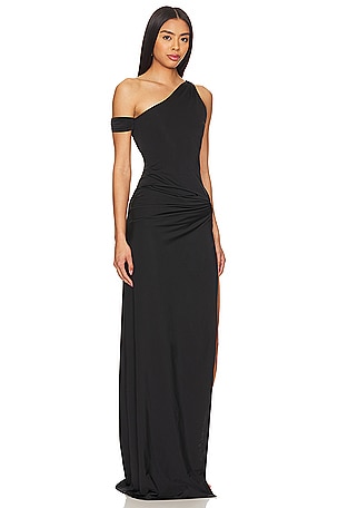 The New Arrivals by Ilkyaz Ozel Lizette Dress in Deviant in Black