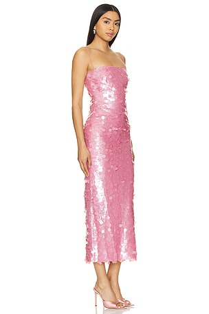 The New Arrivals by Ilkyaz Ozel Phoenix Dress in Anmones Roses in Pink