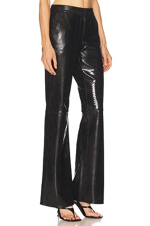 The New Arrivals by Ilkyaz Ozel Lenny Leather Pant in Black