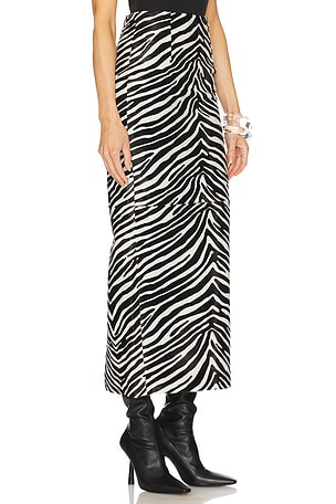 The New Arrivals by Ilkyaz Ozel Raja Fur Skirt in Black