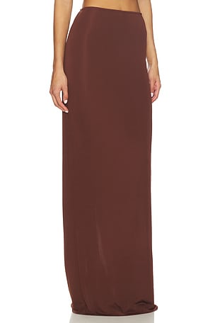 The New Arrivals by Ilkyaz Ozel Zada Jersey Skirt in Brown