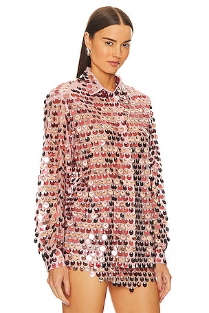 The New Arrivals by Ilkyaz Ozel Colette Shirt in Pink