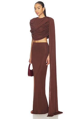 Khara Long Trained Jersey Top The New Arrivals by Ilkyaz Ozel