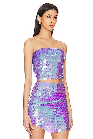 The New Arrivals by Ilkyaz Ozel Dione Top in Purple