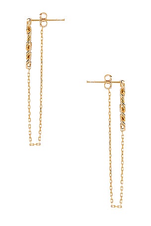 Natalie B Jewelry Lennox Chain Earring in Metallic Gold