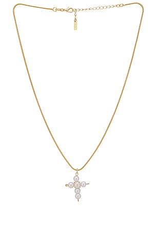 Natalie B Jewelry Kaia Cross Necklace in Gold REVOLVE