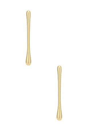 Natalie B Jewelry Darby Drop Earring in Metallic Gold