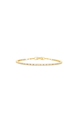 Natalie B Jewelry Evert Tennis Bracelet in Metallic Gold