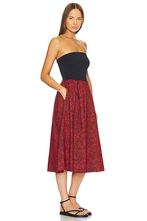 Nation LTD Gabbriette Strapless Dress in Rust