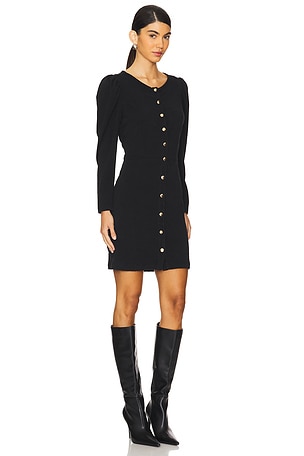 Nation LTD Rae Placket Front Dress in Black