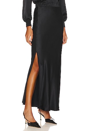 Nation LTD Maribel Bias Skirt in Black